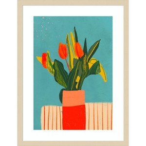 Amanti Art Tulips by Gigi Rosado Wood Framed Wall Art Print - 1 of 4