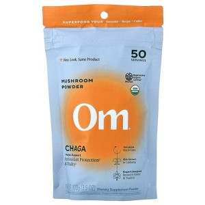 Om Mushrooms Mushroom Powder, Chaga, 3.5 oz (100 g) - 1 of 2