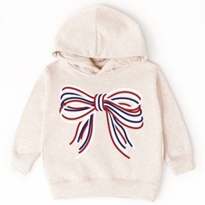 The Juniper Shop Patriotic Layered Bow Toddler Hoodie - 1 of 4