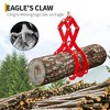 Log Lifting Tongs, Serrated Claw Hook Log Tongs, Heavy Duty Steel Swivel Dragging Tong with Handles for Tractors, Trucks, Forklifts - 3 of 4