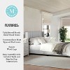 Martha Stewart Queen Kay Upholstered Platform Bed Gray/Black - 4 of 4