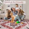 Coucheta Area Rugs Machine Washable Stain Resistant Non-Slip Vintage Low Pile Carpet for Living Room Bedroom Nursery,  Multi-Color & Size - 4 of 4