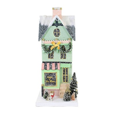 Christmas 16.0" Tea & Coffee House Light Up Village Putz Retro  -  Decorative Figurines