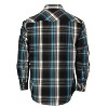 Gioberti Men's Western Plaid Long Sleeve Shirt with Pearl Snap-on - 2 of 4