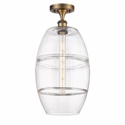 Vaz - 1 Light Semi-Flush Mount In Industrial Style-19.75 Inches Tall and 10 Inches Wide