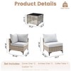 XIZZI 5PCS Furniture Set, Rattan Modular Sectional Sofa, Outside Coversation Set with Solar Coffee Table for Porch Balcony Backyard Poolside - 4 of 4