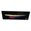 Half Hull Model Boat – Wooden Handmade Display – 12 Inch Rainbow Yacht Design By Old Modern Handicrafts - 2 of 4