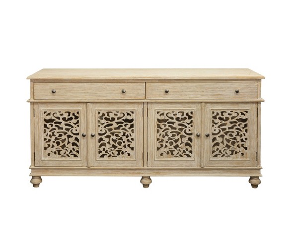 Trinidad 4 Door Console Table Natural - Stylecraft