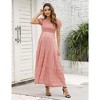 LXT-Women's Square Neck Ruffle Layered Smocked Maternity Dress - 4 of 4