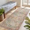 Abynow Diamond Distressed Persian Style Washable Indoor Rug - 4 of 4