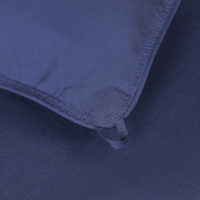 King Navy Blue Reversible Down Alternative Microfiber Comforter