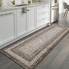 Area Rug Braided Printed Throw, Non-Slip Low Pile Accent Carpet, Foldable Soft Floor Cover for Bedroom or Living Room, Mocha - 2 of 4