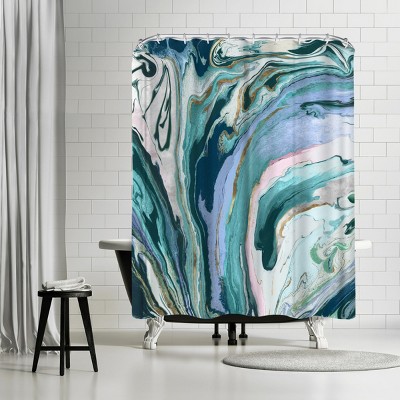 Americanflat Marble Petroleum Iii by Pi Creative Art 71" x 74" Shower Curtain