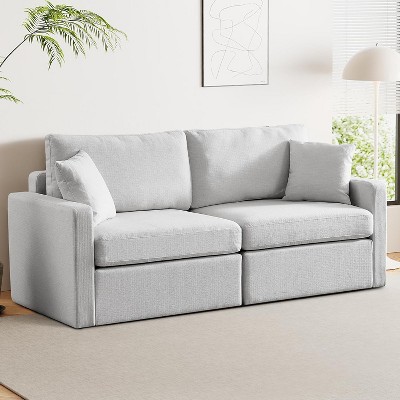 Dyonery 80" Loveseat Sofa Couch, Two Pillows Included