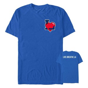 Men's NEFF Live. Breathe. LA Fire Small Heart T-Shirt - 1 of 3
