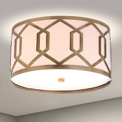 12.25" Hex Flush Mount Ceiling Light (Includes Energy Efficient Light Bulb) - JONATHAN Y