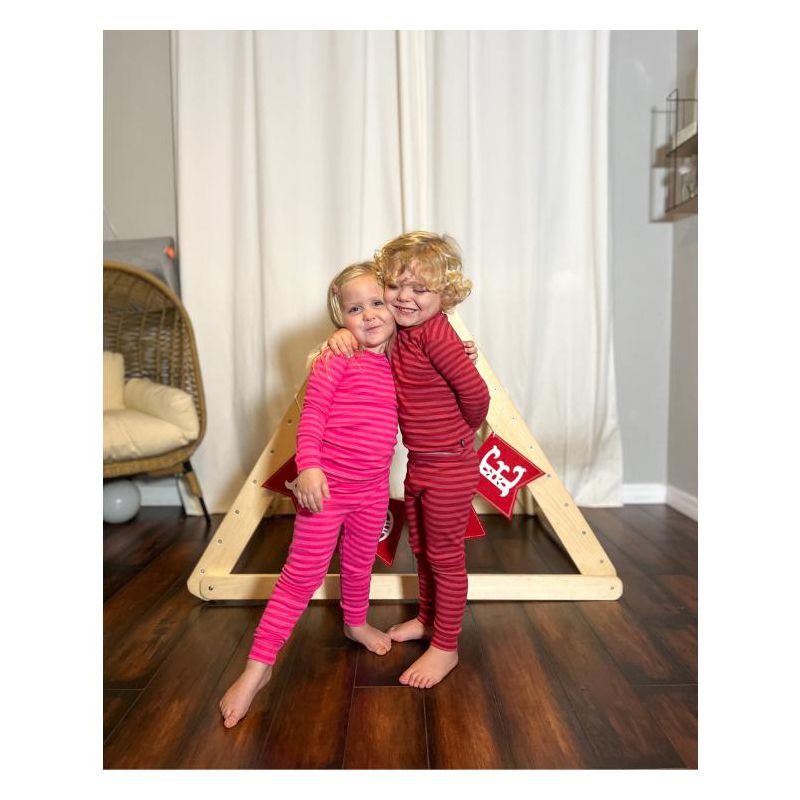 City Threads USA-Made Striped Boys and Girls Soft Pajama Set, 2 of 5