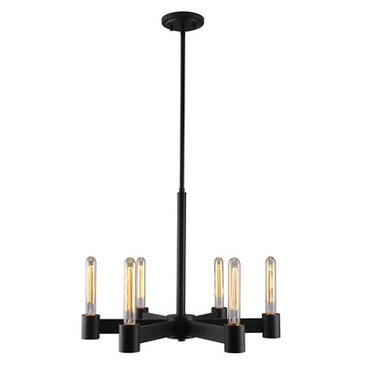 6-Light Broyles Chandelier Matte Black - EGLO