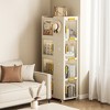 VYNXARIA 4-Tier Rolling Storage bookcase with Wheels, Large Capacity Storage bins - 2 of 4