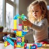 PICASSO-TILES 62 PC Pete the Cat Marble Run Race Track Set, Magnetic Tiles, Building Blocks, STEM Toys for Kids 3+ - 2 of 4