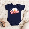 The Juniper Shop Summer Vibes Daisy Baby Short Sleeve Bodysuit - NB - Navy - 3 of 4