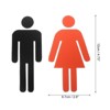Unique Bargains Self-Adhesive Decor Business Men Women Restroom Signs 1 Set - 2 of 4