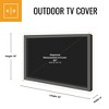 Outdoor TV Cover for Patio – Universal Weatherproof Television Protector – Fits Most TV Mounts & Brackets – Waterproof & Dustproof - Grey - 2 of 4