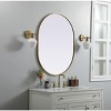 Elegant Lighting 30x40 Inch Oval Wall Mirror, Brass Finish – Elegant Modern Mirror for Bedroom or Vanity - 3 of 4