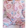 Lev Baby Girls' Bamboo Convertible Zipper Romper – Donuts Print One-Piece Baby Girl Clothes (6–12M to 18–24M) - 2 of 4