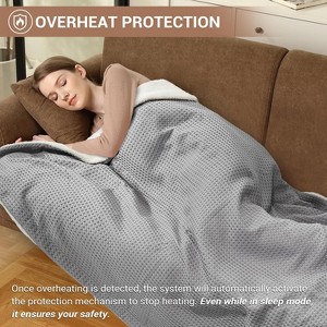 Acekool Heated Blanket Throw with LCD Controller, Dual-Sided Comfort, Fast Heating and Customizable Warmth, Machine Washable,90" x 100" - 1 of 4