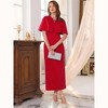 INSPIRE CHIC Women's Formal Sets 2025 Elegant Cocktail Wedding Guest Sheath Dresses with Cape 2pcs - 3 of 4