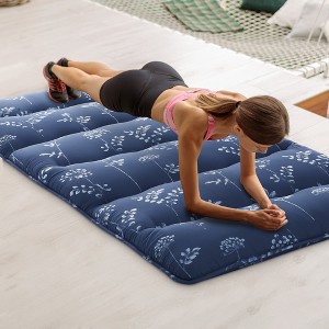 COZONY Twin/Full Size Japanese Floor Mattress – Floral Print Futon, Boho Foldable Roll-Up Sleeper for Dorm, Travel & Home, Portable & Space-Saving - 1 of 4