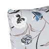 Whisp Floral Square Throw Pillow Blue - Skyline Furniture: Cotton Fabric, Indoor Decor, Zippered Cover - 3 of 4