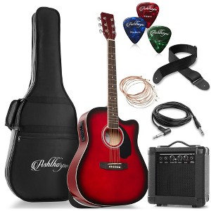 Ashthorpe Cutaway Dreadnought Acoustic Electric Guitar with 10-Watt Amp, Gig Bag, and Accessories - 1 of 4