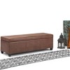 CAVINAS Faux Leather Storage Ottoman Bench,Upholstered Ottoman with Stitching Design for Living Room,Bedroom - 4 of 4