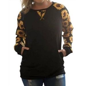 Women's Sunflower Pocket Top - Shirley Stone - 1 of 4
