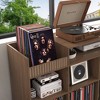 HDZNVF Record Player Stand with Open Vinyl Storage, Record Player Table for Vinyl Holds Up to 550 Albums Walnut - 4 of 4