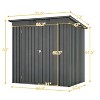 Kelly All Weather Metal Tool Shed, Patio Storage Shed with Metal Foundation and Lockable Doors, Outdoor Storage Box - The Pop Home - 3 of 4