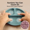 3-Pack Prep Suction Plates with Lids, 100% Silicone Baby Plates with Lid, BPA-Free Kids Divided Toddler Plates - 3 of 4
