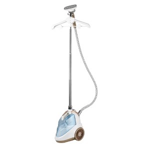 True & Tidy Luxury 9-Setting Upright Garment Steamer with Intelligent Automatic Shut-Off System Beige - 1 of 4
