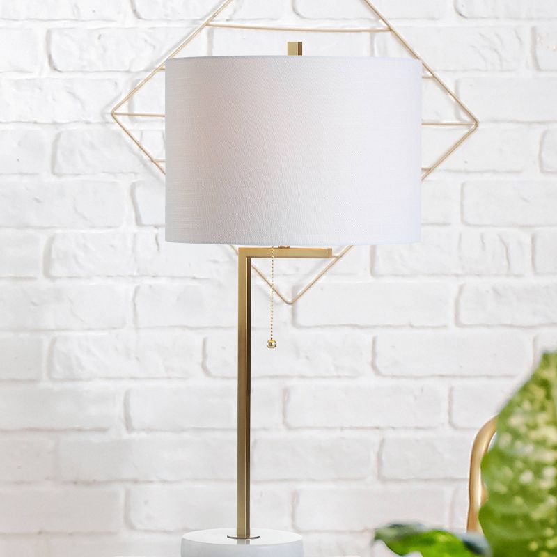 24.5&#34; Metal/Marble Alyssa Table Lamp (Includes LED Light Bulb) Gold - JONATHAN Y, 6 of 12