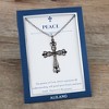 Anna-Kaci Black & Silver Gunmetal Crystal Cross Necklace with Religious Message Card & Envelope Jewelry Gift - 3 of 4