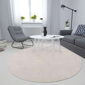 Washable Modern Solid Rug Non Slip Low Pile Rug Soft Contemporary Throw Floor Cover Foldable Indoor Carpet for Living Room Bedroom Playroom Nursery - 1 of 4