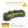 110'' Curved Modular Sofa Sectional Sleeper, High-Density Foam Chenille Couch for Living Room Apartment, No Assembly-3irtyhousy - 4 of 4