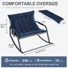 TiramisuBest Rocking Chair with Storage, Cushions & Armrests, Ergonomic All-Season Lounge Recliner for Bedroom, Living, Off White - 3 of 4