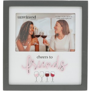 Pavilion Gift Company - Cheers To Friends - 7.75" x 8.25" Frame (Holds 6" x 4" Photo) - Single Image Frames - 1 of 4
