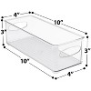 Sorbus Narrow Stackable Clear Storage Bins with Handles- for Kitchen Pantry, Freezer & Fridge Organization - 4 of 4