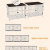Artloge Heavy Duty Metal Pet Kennel Cage Durable Dog Crate Wooden Tabletop End Side Table with Removable Tray & 3 Lockable Doors for Dogs Furniture - 4 of 4