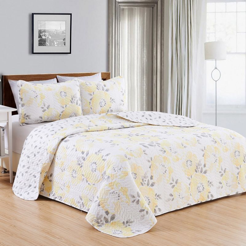 Great Bay Home All-Season Reversible Quilt Set With Shams, 3 of 7