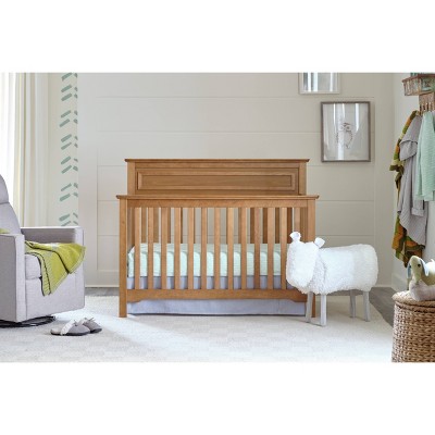 Chestnut Pine 4-in-1 Convertible Crib with High Headboard